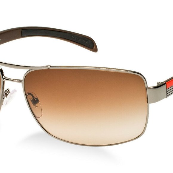 PRADA 'Linea Rossa' Authentic Men's Sunglasses 0PS54IS Gunmetal Brn Gradient NIB - Picture 2 of 16